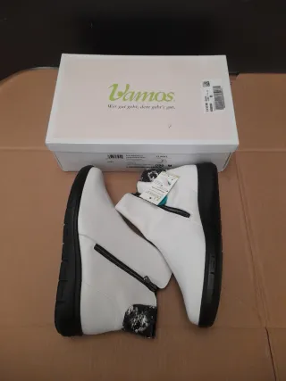 Botines piel auténticas blancos Vamos
