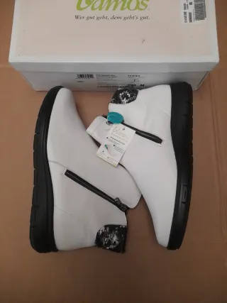 Botines piel auténticas blancos Vamos