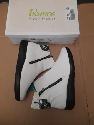 Botines piel auténticas blancos Vamos