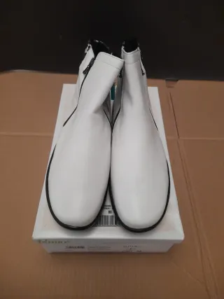 Botines piel auténticas blancos Vamos