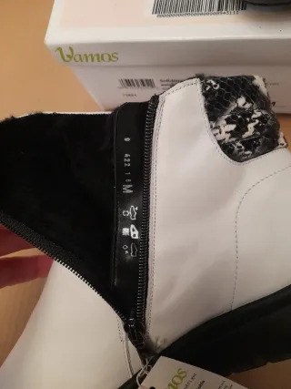 Botines piel auténticas blancos Vamos