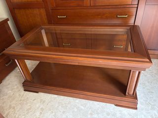 Mesa de centro madera y cristal