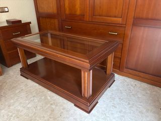Mesa de centro madera y cristal
