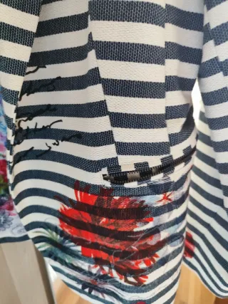 Americana Desigual Rayas Flores