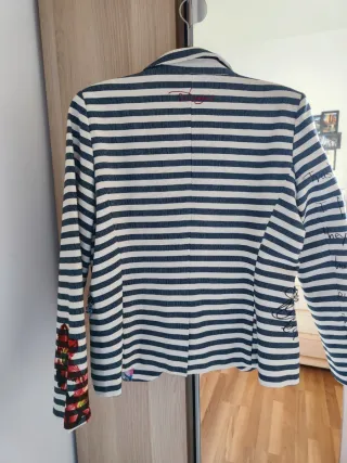 Americana Desigual Rayas Flores