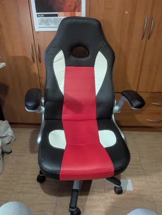 Silla Gaming Negra, Roja y Blanca SOLO HOY