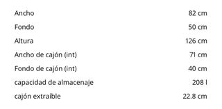 Cómoda blanca de madera