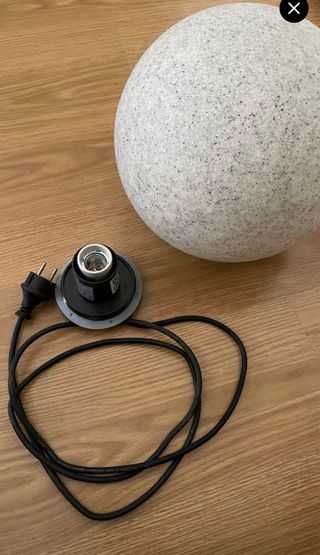 Lámpara esférica efecto piedra 30cm