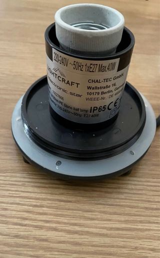 Lámpara esférica efecto piedra 30cm