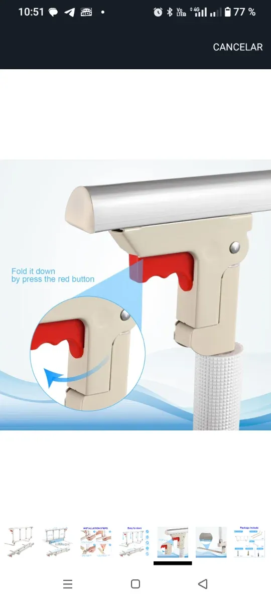 Ringhiera ribaltabile per letto