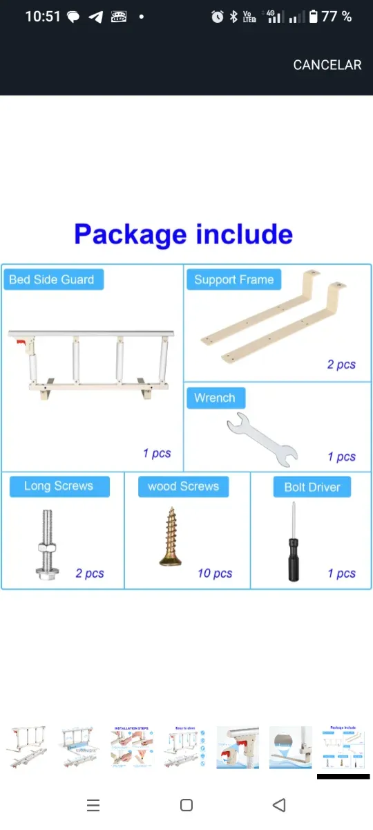 Ringhiera ribaltabile per letto