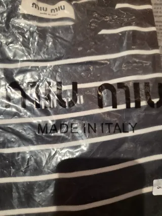 Blusa Miu Miu Rayas Blanco y Negro