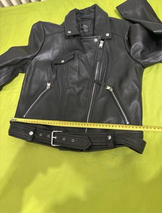 Cazadora Biker piel Zara