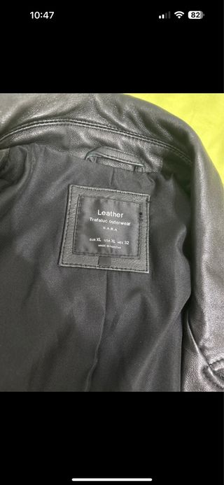 Cazadora Biker piel Zara