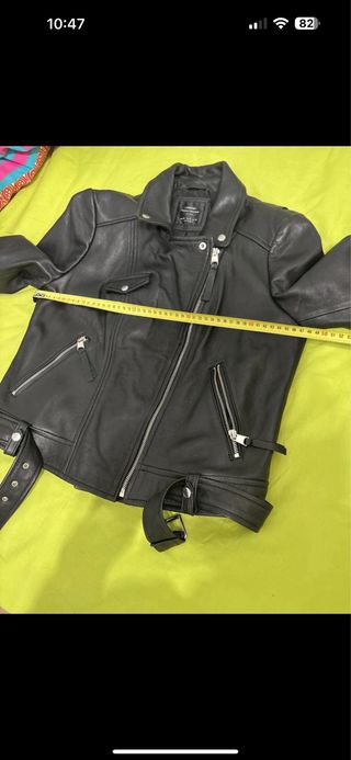 Cazadora Biker piel Zara