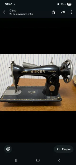 Máquina de coser Singer antigua