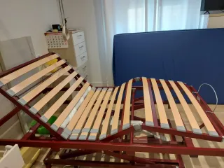 Cama articulada 105x190 con mando y ruedas