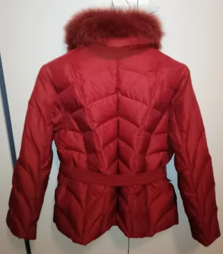 Giacca donna vera piuma d'oca bordeaux