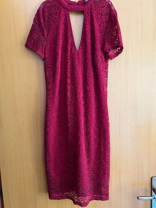 Abito JENNYFER Bordeaux Pizzo Taglia M