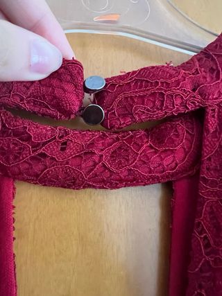 Abito JENNYFER Bordeaux Pizzo Taglia M