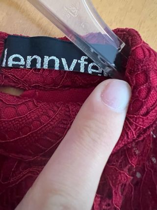 Abito JENNYFER Bordeaux Pizzo Taglia M