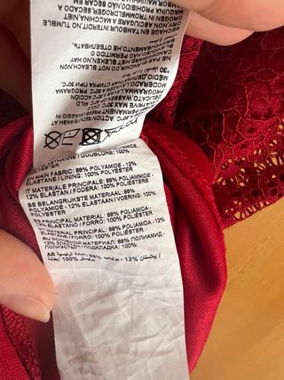 Abito JENNYFER Bordeaux Pizzo Taglia M