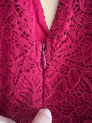 Abito JENNYFER Bordeaux Pizzo Taglia M