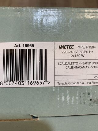 IMETEC Calienta Camas 16965 150x160cm