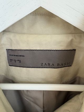 Gabardina Zara Beige Talla M de mujer