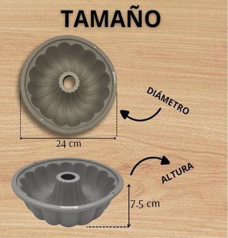 3 Moldes de bizcocho gris + 3 paletas y pinceles