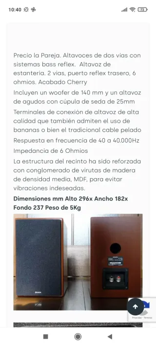 Altavoces Denon SC-F107