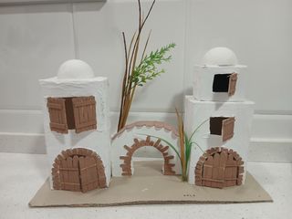 Conjunto casitas Belén Cartón