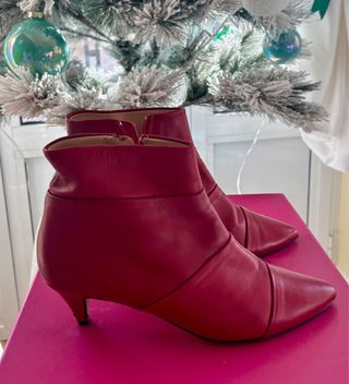 Botines Bimba y Lola Piel Rojos Talla 38