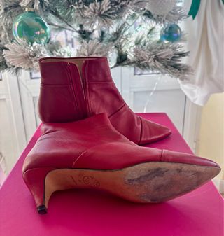 Botines Bimba y Lola Piel Rojos Talla 38