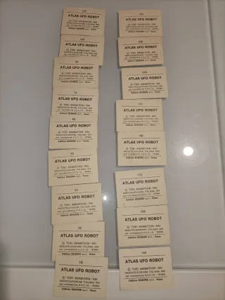 Lotto 17 figurine Goldrake Atlas Ufo Robot. 1978.