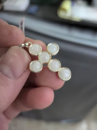 Colgante Cruz Plata Piedra Luna