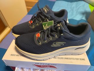 Zapatillas Skechers Arch Fit veganas azules