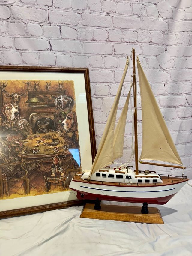 Barca in legno e tela