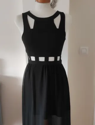 Vestido fiesta largo negro