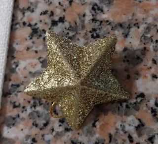 Lote 24 Estrellas Doradas Adorno Árbol Navidad