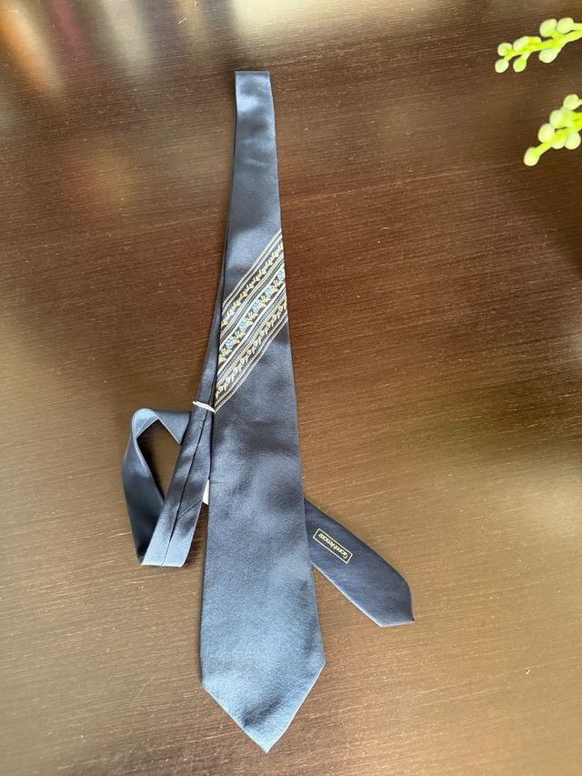 Corbata Gianni Versace Azul y Dorado