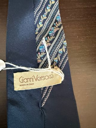 Corbata Gianni Versace Azul y Dorado