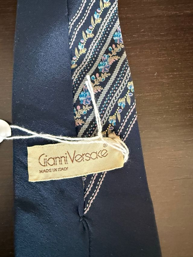 Corbata Gianni Versace Azul y Dorado