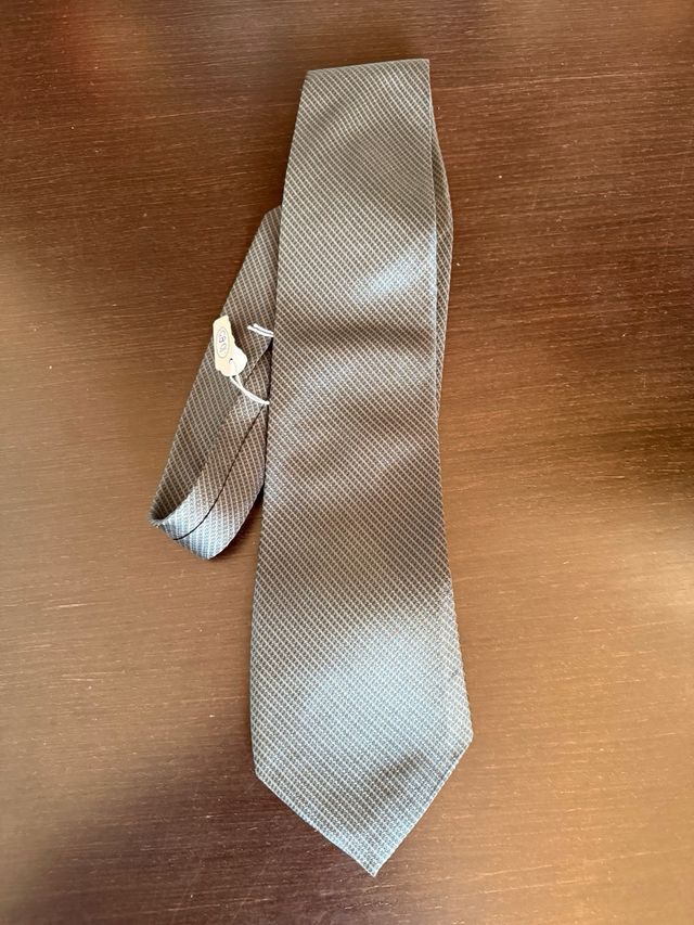 Corbata DKNY Beige y Gris