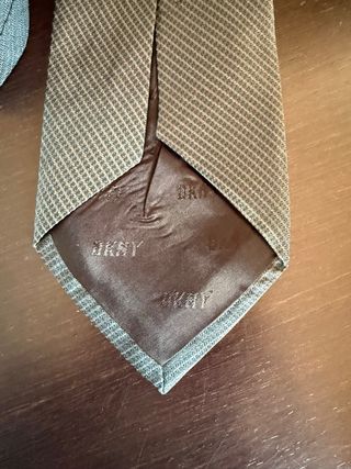 Corbata DKNY Beige y Gris