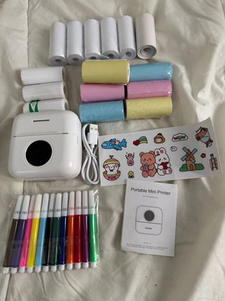 Mini Impresora Térmica Portátil + Accesorios