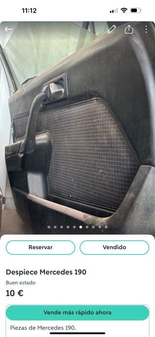 4 Paneles Puerta Mercedes 190