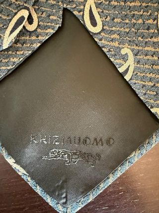 Corbata Krizia Uomo Paisley Azul Beige