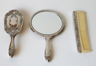 CONJUNTO TOCADOR ESPEJO ANTIGUO VINTAGE ISABELINO