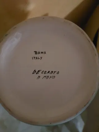 Vaso Ceramica Dipinto Mano